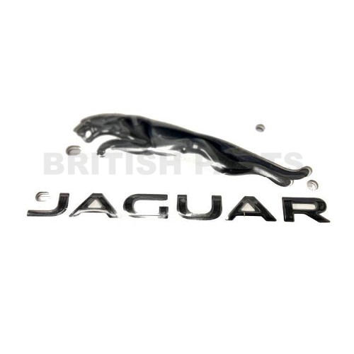 Trunk Lid Badge Jaguar Black T2R46540